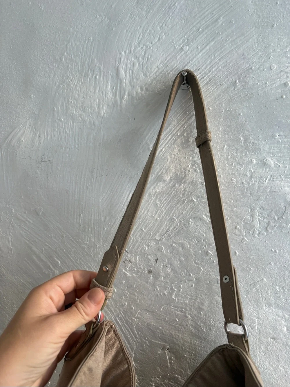 Old navy suede like neutral hobo bag